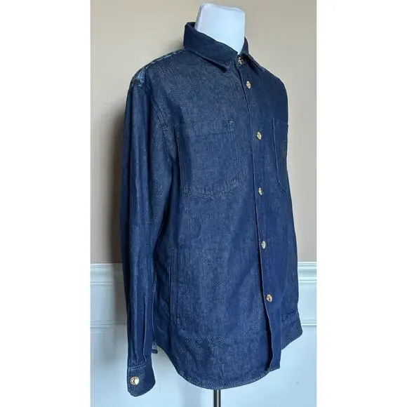 Versace Medusa Blouson Denim Stone Wash Jacket Blue 42 US (52) 1016845 NWT $1500